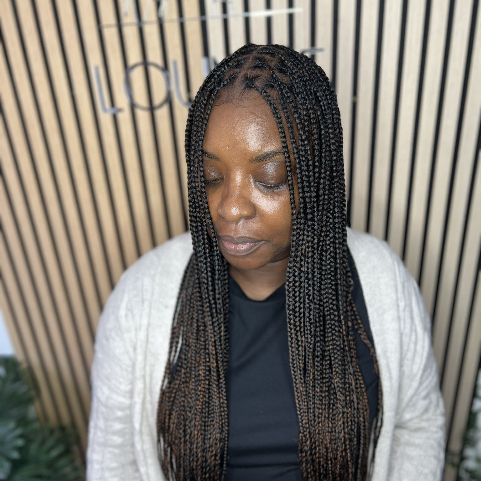 Knotless braid detail by HairByMena